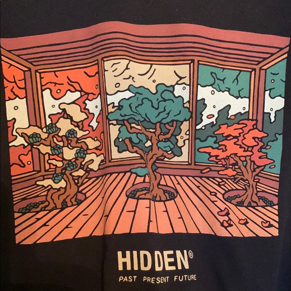Black and Orange Hidden NY T shirt- bonsai